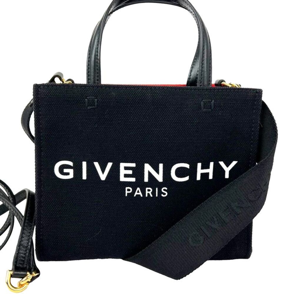 Givenchy Mini G Shopper Black Canvas Tote Bag